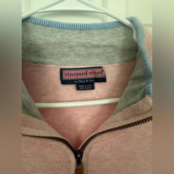 Vineyard Vines Light Pink Quarter-Zip Sweater - Picture 3 of 4